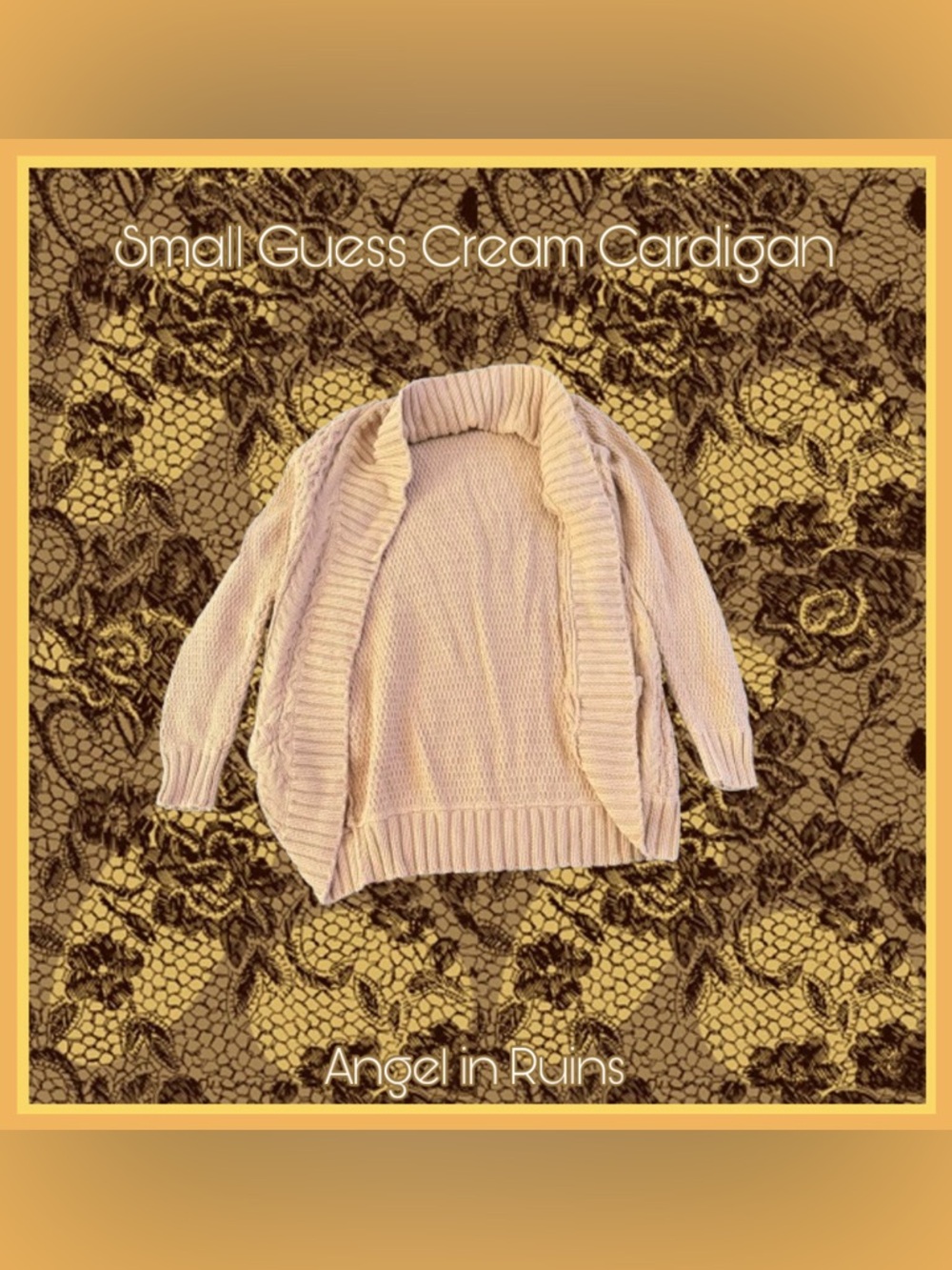 Guess Cream Knit Cardigan